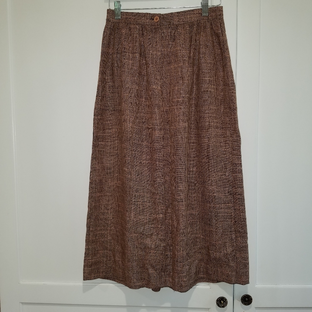 Vintage Style A-line Midline Tweed Skirt